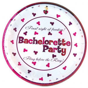 Bachelorette Party 9 inch White Paper Plates - Discount LGBT Bachelorette Party Supplies